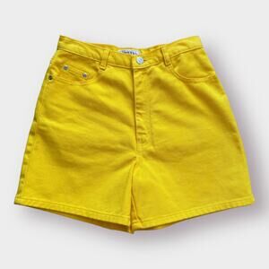 90s Copper Key Yellow Denim Shorts‎